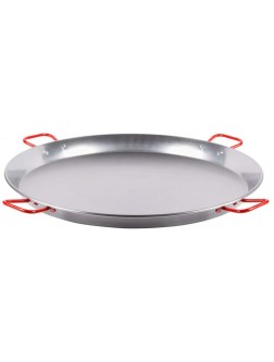 Thaweesuk Shop New 35 1 2" Large Pan Polished Carbon Steel Catering Tray Rice Seafood Cooker Spanish Carbon Steel Diameter 35 1 2" x 2 13 16"H of Set - BP19BTSNK