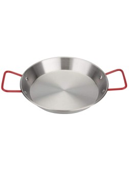 YARNOW Paella Pan Double Handles Stainless Steel Grill Pan Ready Pan Stir Frys Skillet for Restaurant Home 20cm - BEJ4GARDV