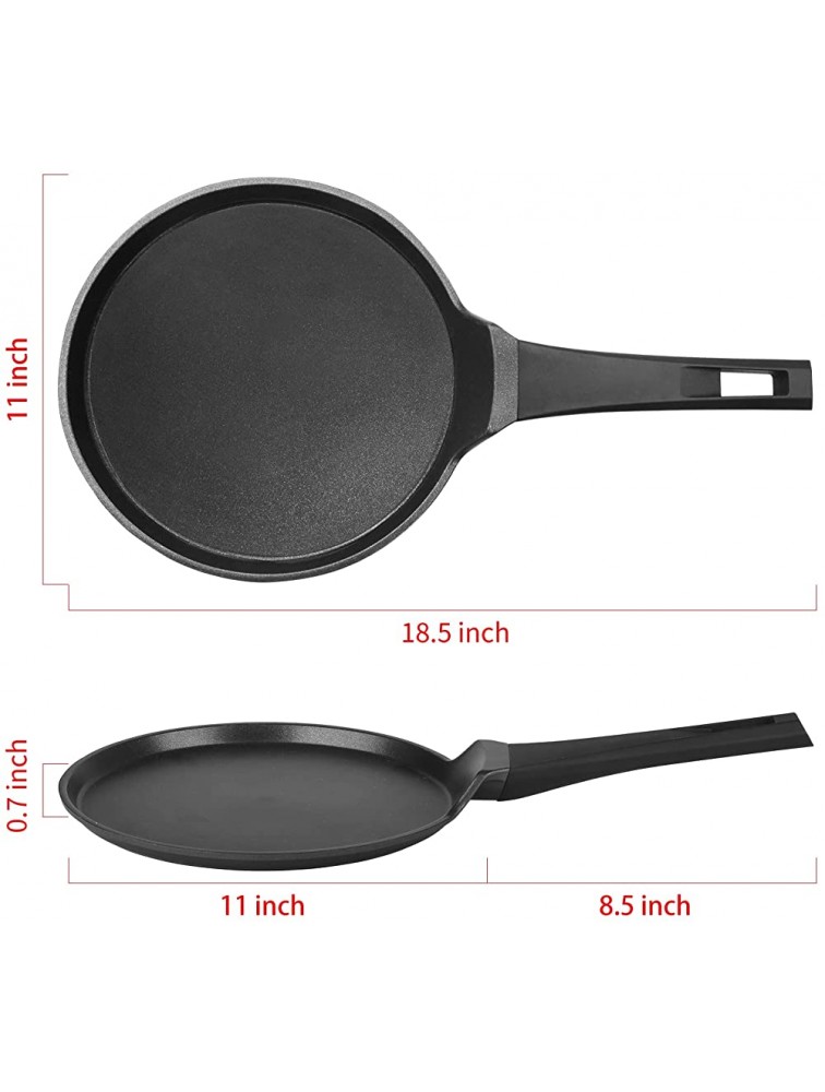 Cainfy Nonstick Crepe Pan 11inch Skillet Pan for Dosa Tawa Griddle Pancake Pan Induction Compatible and PFOA FREE - B466TDBG0
