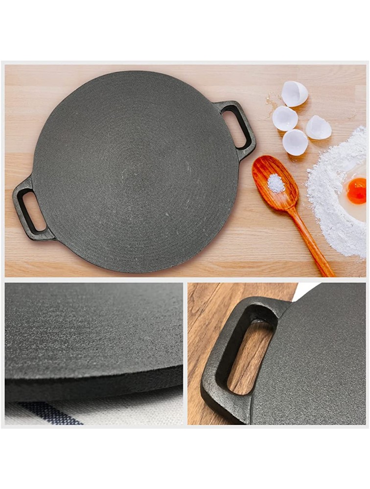 Cast Iron Dosa Tawa Pan DESIGNSCAPE3D Cast Iron Dosa Pan Tawa Pan for Roti Indian Double Handled Crepe Pan for Crepes and Frozen Pizza Dosa Pan-11 - BH066L1KQ