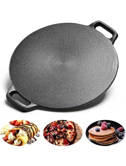 Cast Iron Dosa Tawa Pan DESIGNSCAPE3D Cast Iron Dosa Pan Tawa Pan for Roti Indian Double Handled Crepe Pan for Crepes and Frozen Pizza Dosa Pan-11" - BH066L1KQ