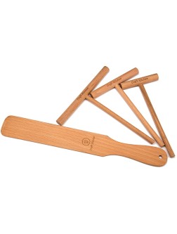 Craft Kitchen Crepe Spreader and Spatula Set 4 Piece Crepe Spatula 14" and 3.5" 5" 7" Crepe Spreaders All Natural Beechwood and Finish Comfortable Sizes Will Fit Any Crepe Pan Made - BKSHZUVPG