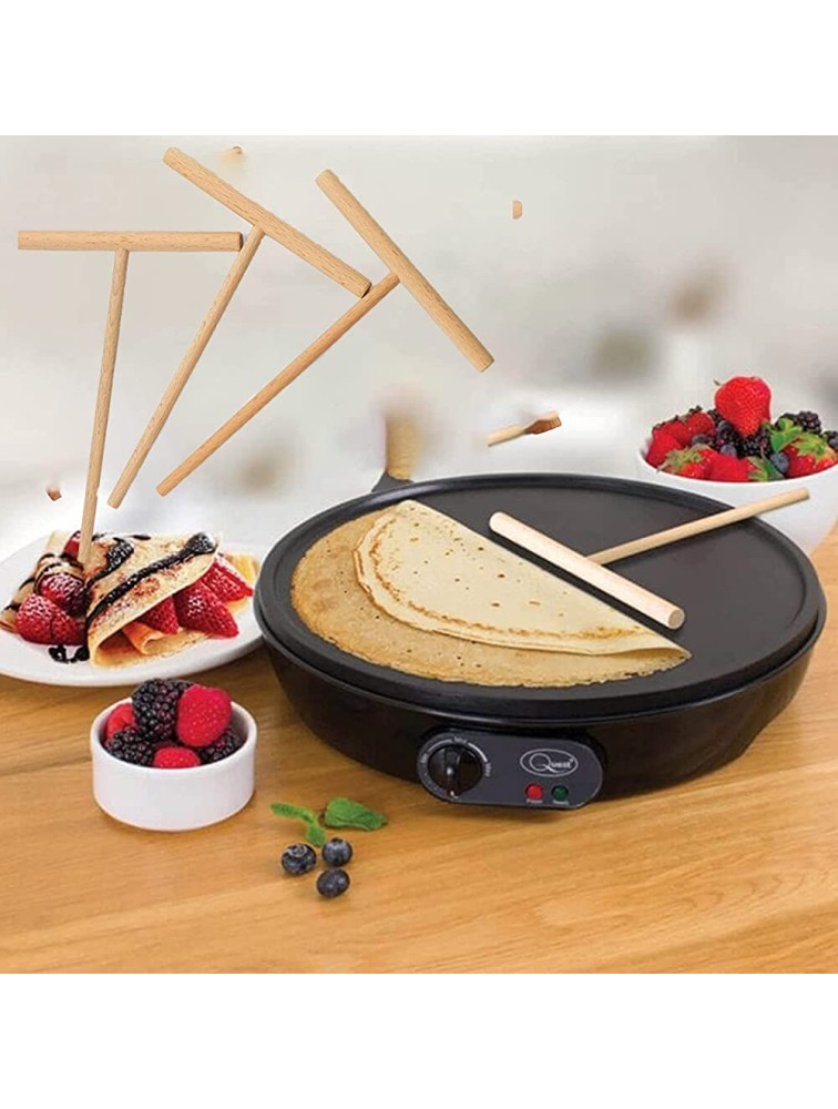 Dawn House Crepe Spreader and Spatula 4 Set 12 Inch 7 inch 5 inch 3.5 inch Inches Sticks Professional Pan Maker Tools Fit Any Maker,Crepe Pans All Natural Beechwood - BA9Z3RPDC
