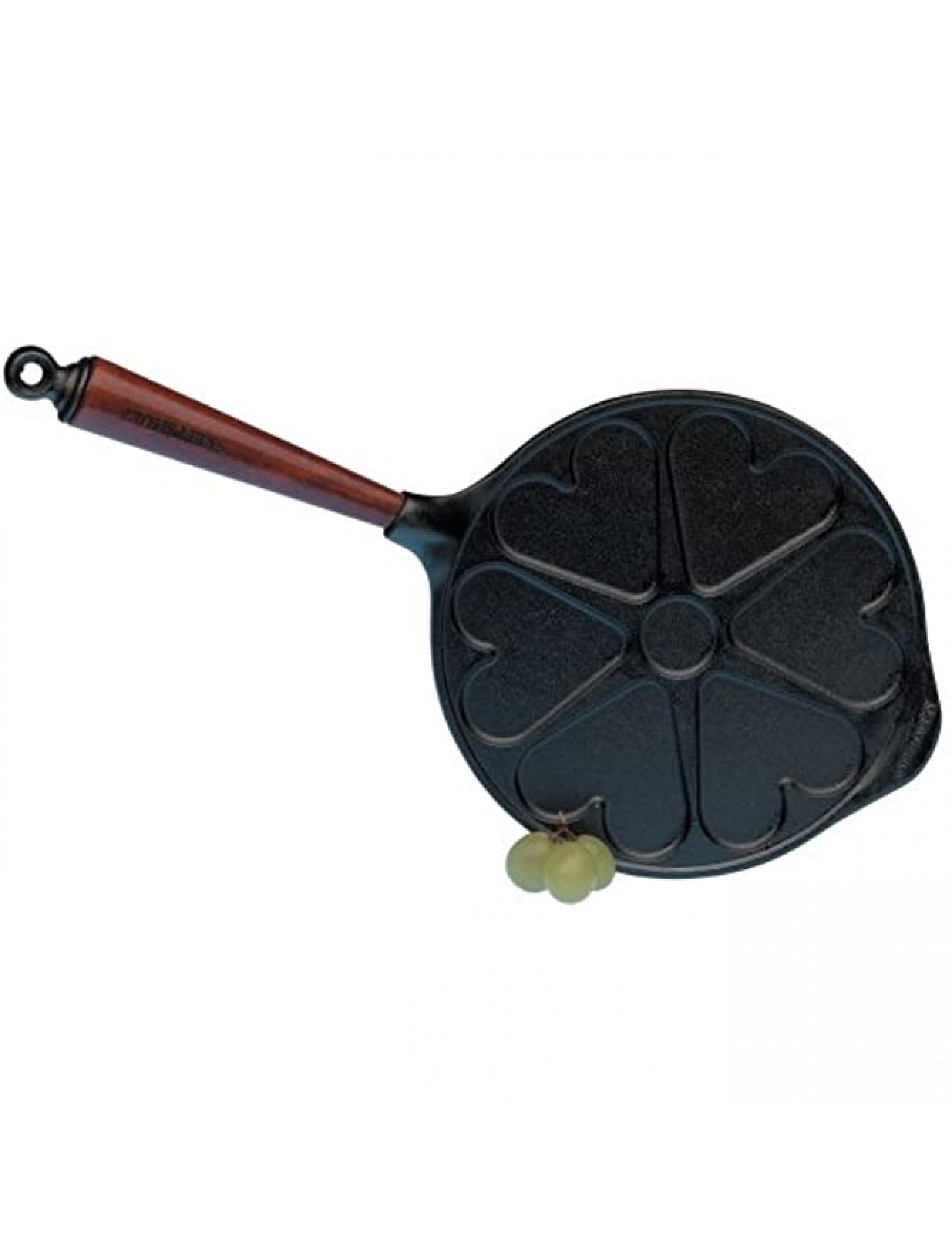 Skeppshult Heart Pancake Iron with Wooden Handle - BRMC1QHF0