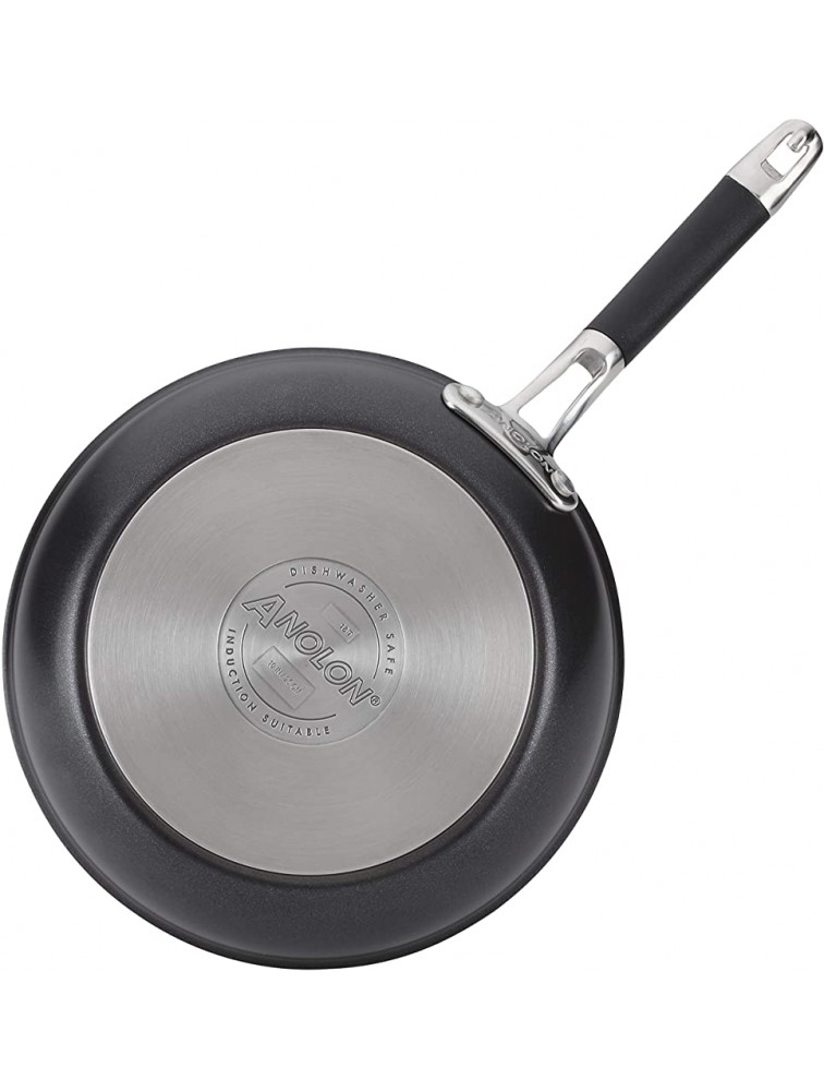 Anolon Smart Stack Hard Anodized Nonstick Frying Pan Set Fry Pan Set Hard Anodized Skillet Set 8.5 Inch and 10 Inch Black - BZZADVTTP