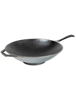 Lodge Chef Collection 12 Inch Cast Iron Chef Style Stir Fry Skillet. Seasoned & Ready for the Stove Grill Campfire. Made from Quality Materials for a Lifetime of Sautéing Baking Frying & Grilling - BRHTHLK0J