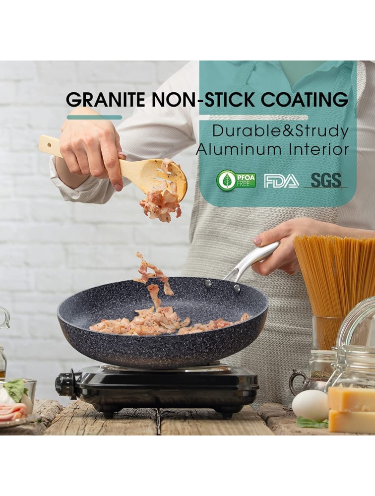 Nonstick Frying Pan Nonstick Skillet Pan 8 Inch Small Pan For Cooking Egg Granite Coating Cooking Pan - B1BUKFNL7
