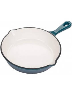 Yarlung 8 Inch Enameled Cast Iron Skillet Nonstick Frying Pan Saucepan Round Cookware Teal Ombre - BBU1O3PDS