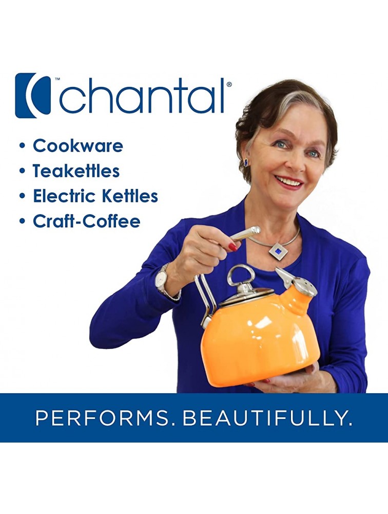 Chantal Zenith Enamel on Steel Whistling Teakettle 1.8 quart Yellow - BYGKP6BI8