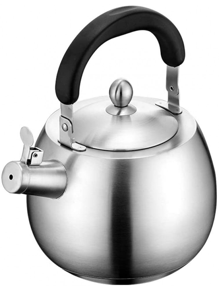 Heavy Duty Tea Kettle Stovetop Whistling Teakettle Teapot,seamless bottom Stainless Steel 304 Brushed finish 4L - BB9KDNPIB