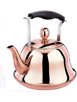 HYFDGV Whistling Tea Kettle Tea Kettle For Stove Top 2 Liter Induction Gas Stove Top Tea Pot Copper Teakettle Teapot Maker Water Boiling - B1RJRDUUQ