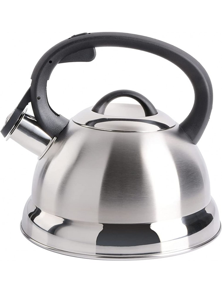 Mr. Coffee Flintshire Stainless Steel Whistling Tea Kettle 1.75-Quart Brushed Satin - B4VRNQ4MD