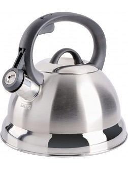 Mr. Coffee Flintshire Stainless Steel Whistling Tea Kettle 1.75-Quart Brushed Satin - B4VRNQ4MD
