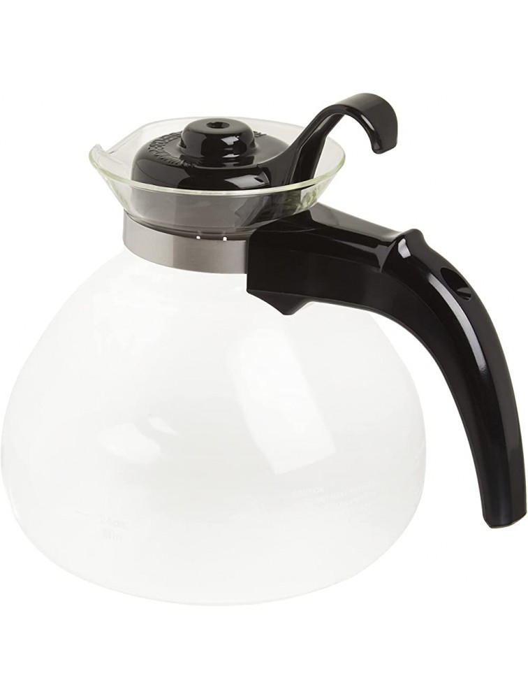 Stovetop Tea Kettle Whistling Borosilicate Glass 12-Cup - B0ZK6JFO8