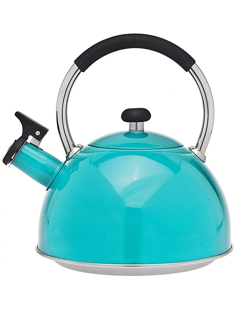 Tea Kettle Stainless Steel Whistling Teapot 2.5 Liters Turquoise - BMJTSKEV4