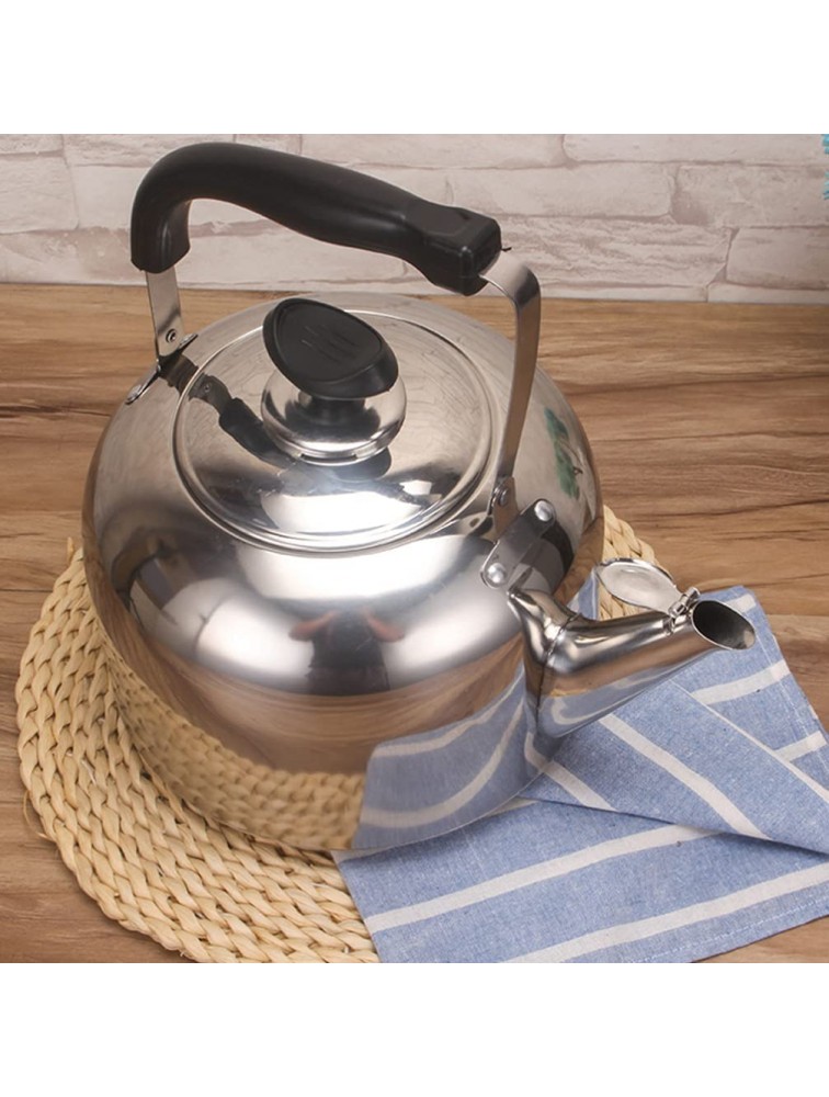 Yardwe 7L Whistling Tea Kettle Stainless Steel Teapot for Stove Top Tea Boiler with Anti- Hot Handle Hot Water Kettle for Tea and Coffee Silver - B6DPXMMKR