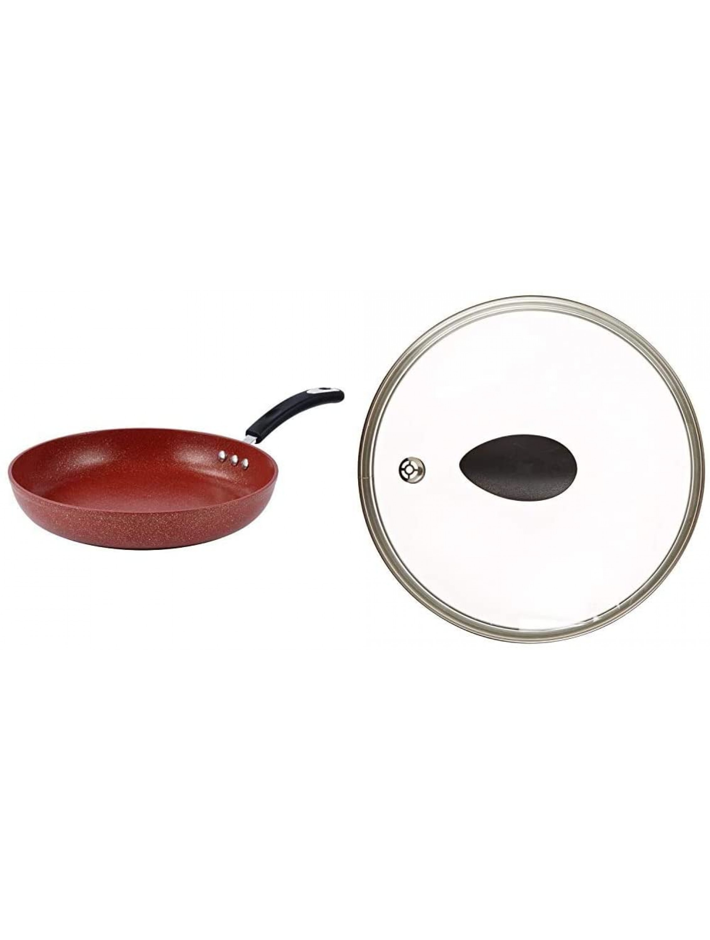 10 Stone Earth Frying Pan and Lid Set by Ozeri with 100% APEO & PFOA-Free Stone-Derived Non-Stick Coating from Germany - BUVNGQH4W