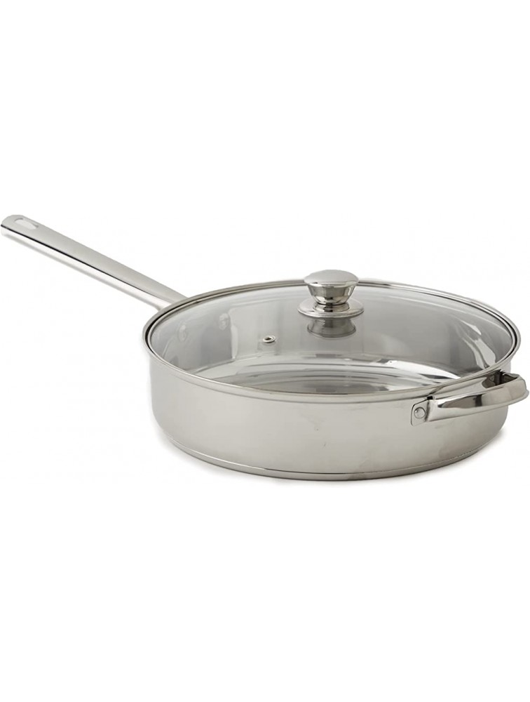 11" Sauté Pan Non-Stick Stainless Steel Kitchen Cookware with Lid - BETOZCC0I