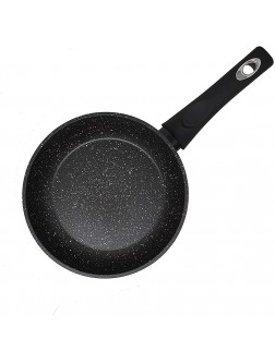 8" Non Stick Stone Marble Granite Forged Aluminum Fry Pan with Cool Touch Handle - B0VPBGT82