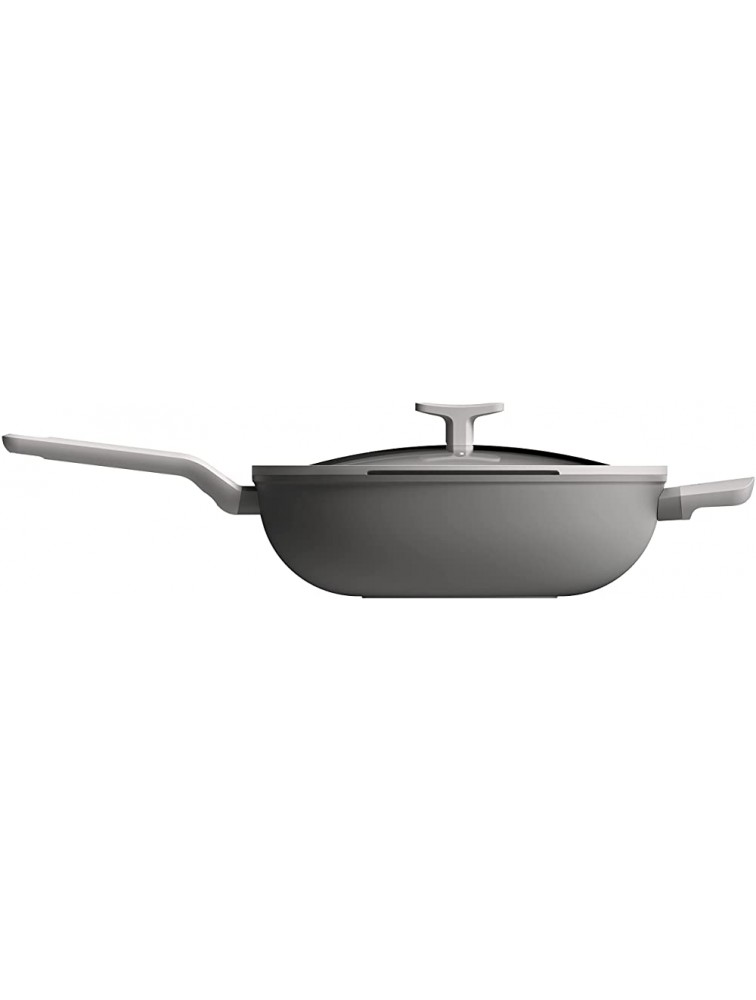 BergHOFF LEO Non-stick Cast Aluminum Wok 12.5 6.2 qt. Grey Soft-touch Stay-cool Handle Silicone Rim Glass Lid Drain Hole Ferno-Green PFOA Free Coating Induction Cooktop Fast Heating - BRE7L6N8R