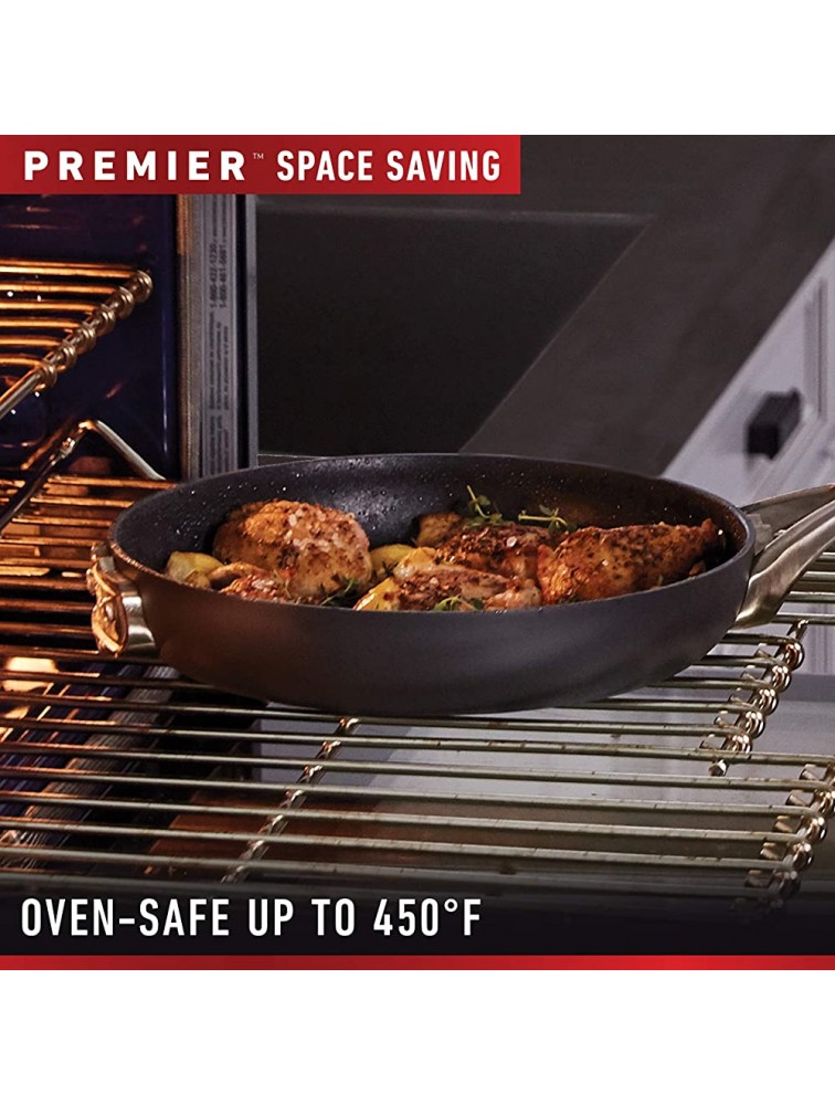 Calphalon Premier Space-Saving Hard-Anodized Nonstick Cookware 5-Quart Saute Pan with Cover - B6MTG5LAL
