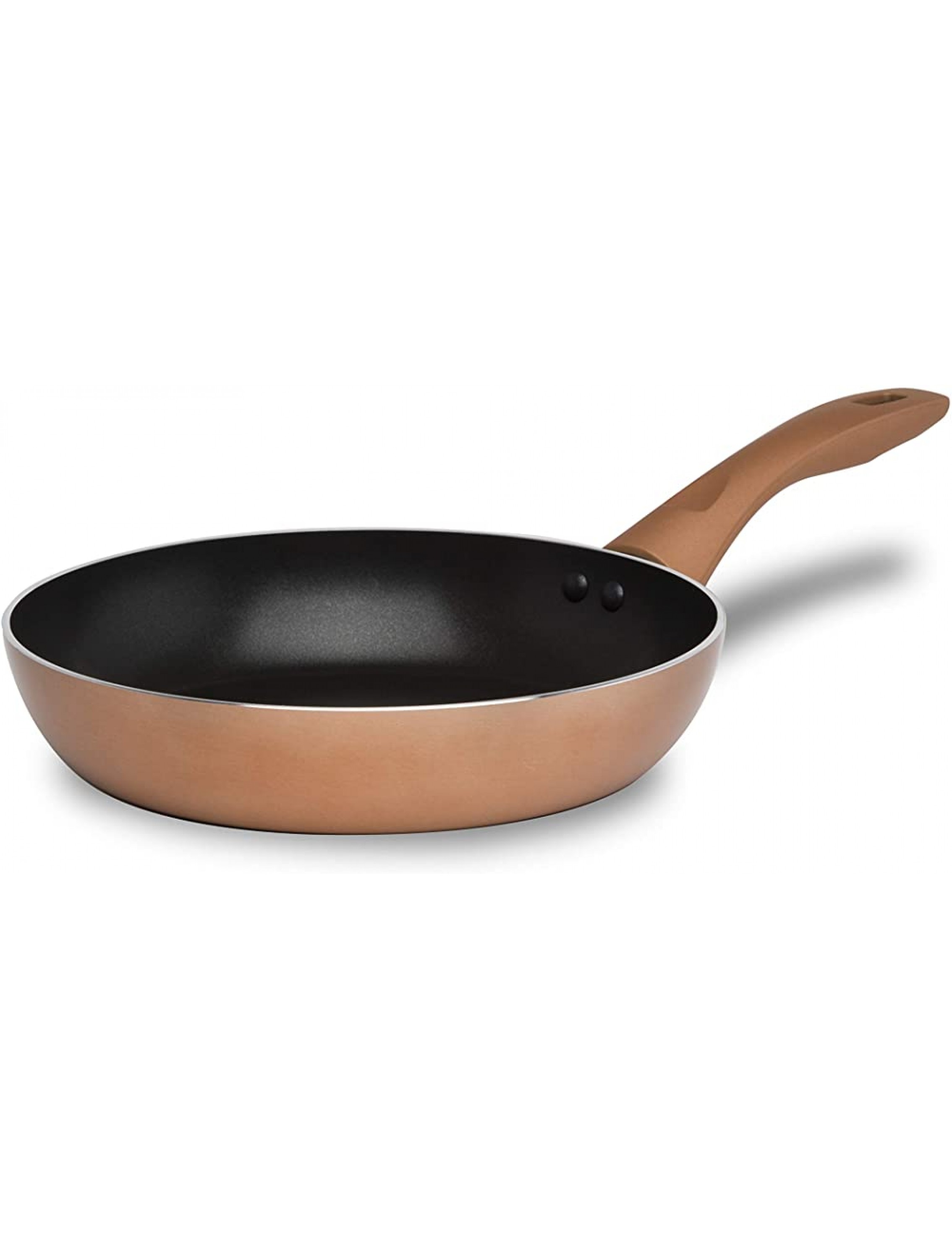Cooking Light Cookware Dishwasher Safe Scratch Resistant with Easy Food Release Interior Cool Touch Handle and Even Heating Base 9.5in Fry Pan Copper - BG8V3RW2G