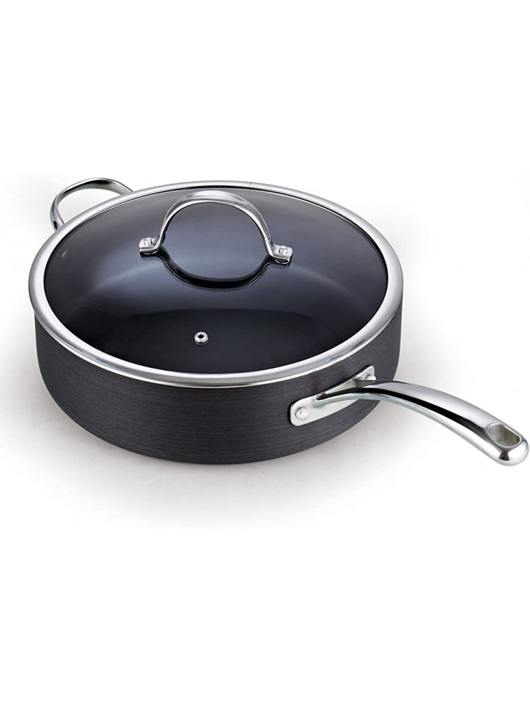 Cooks Standard 00346 5 QT Hard Anodized Nonstick Deep Saute pan with Lid Black - BVZ3Q9IQW