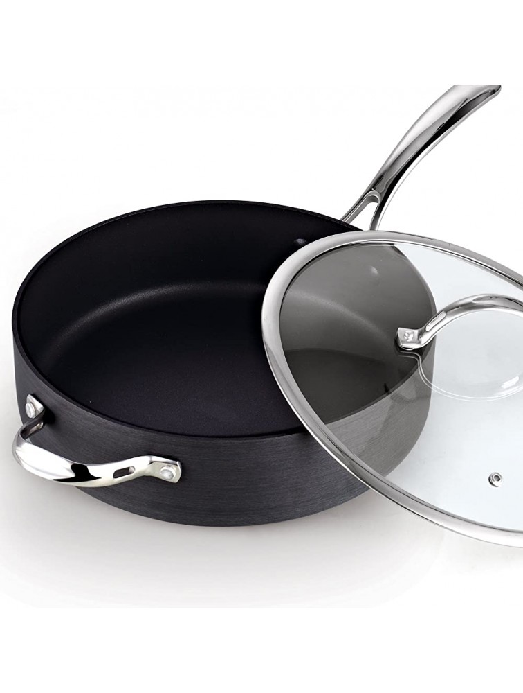 Cooks Standard 00346 5 QT Hard Anodized Nonstick Deep Saute pan with Lid Black - BVZ3Q9IQW