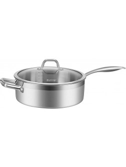 Duxtop Professional Stainless-steel Induction Ready Cookware Impact-bonded Technology 5.5 Qt Saute Pan - BV7NV0CL9