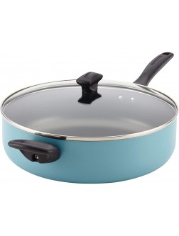Farberware Dishwasher Safe Nonstick Jumbo Cooker Saute Pan with Helper Handle 6 Quart Blue - BPHDIZ2VM