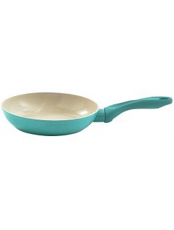 IMUSA USA Forged Sauté Pan with Soft-Touch Handle & Ceramic Nonstick Interior 8-Inch Teal - BNVYB54S0