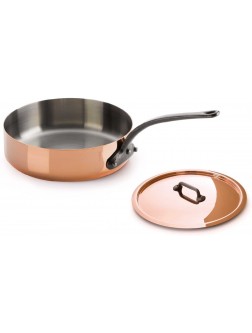 Mauviel Made In France M'Heritage Copper 150c 3.3-Quart Saute Pan and Lid with Cast Iron Handle - B4XRY67UE