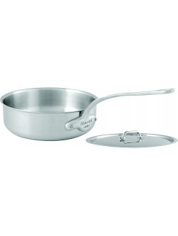 Mauviel M'Urban 20cm 8" lid Cast SS Handle Tri-Ply saute pan 8 in brushed stainless steel - B2YLYL5P2