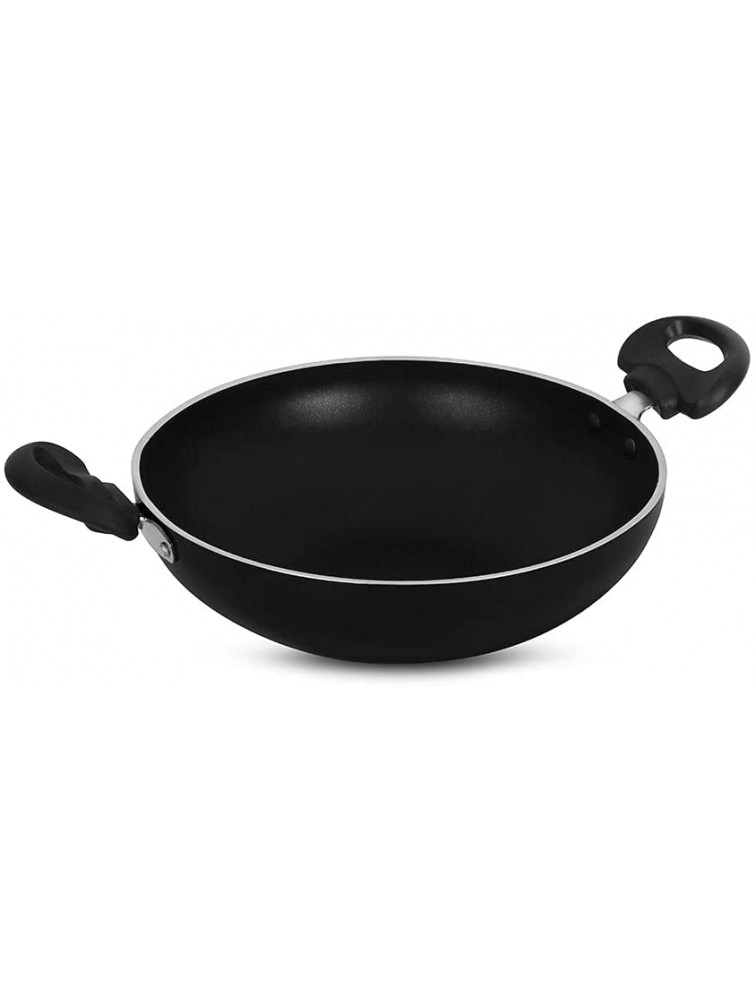 Pigeon Nonstick Indian Kadai 2 Quart 2 Liters Wok Pan With Stainless Steel Lid Excellent For Soups Sauces Stir-fry - BTXC5VI44