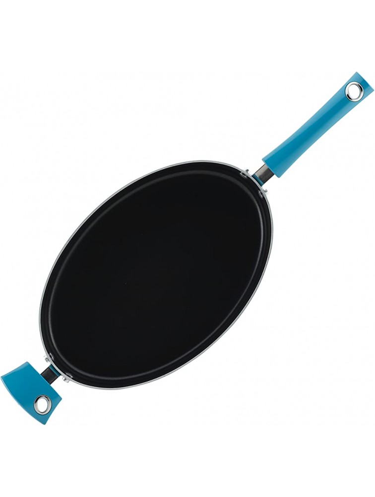 Rachael Ray Cityscapes Nonstick Sauté Pan with Lid and Helper Handle 5 Quart Turquoise - BUJJB82N0