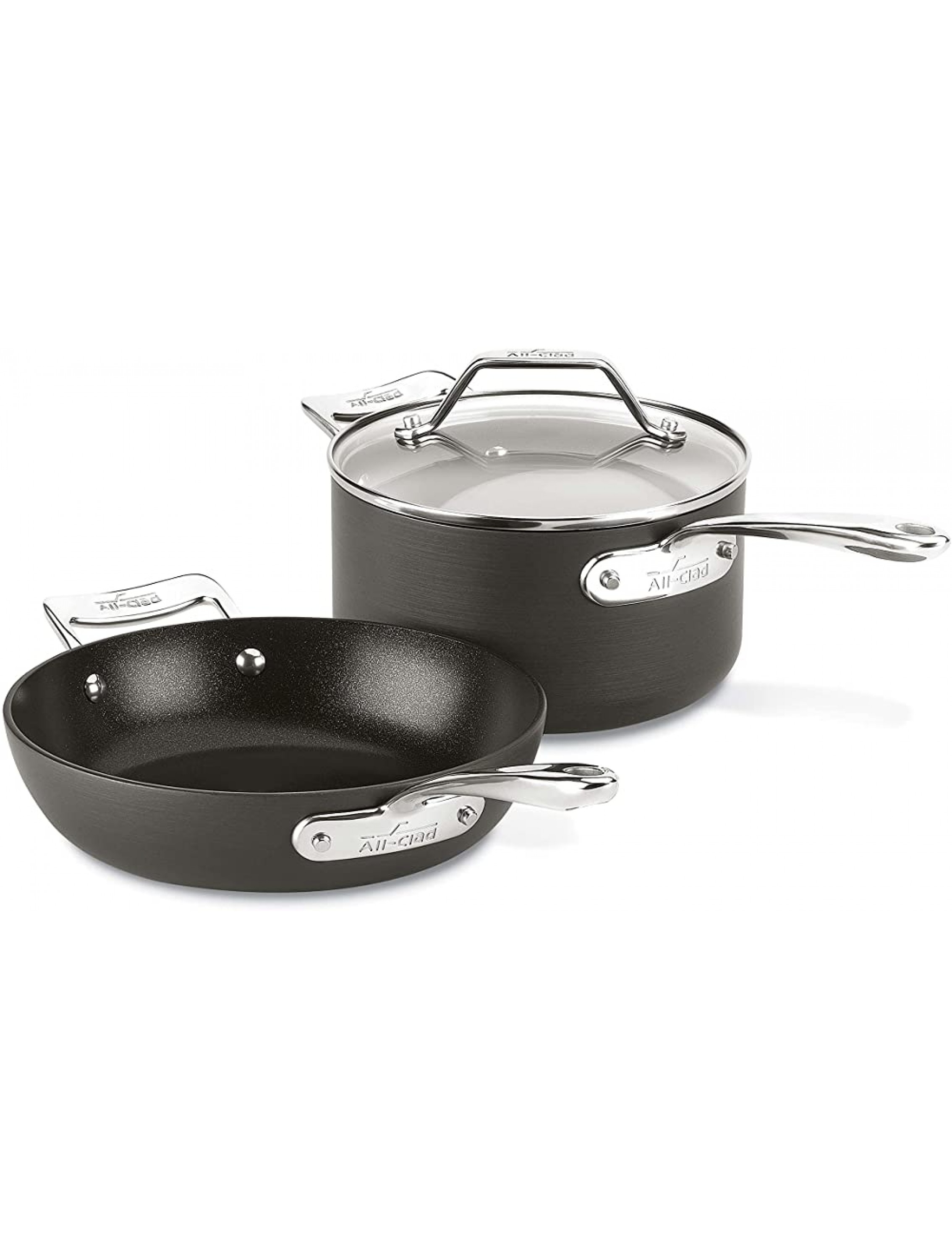 All-Clad Essentials Nonstick Fry Sauce pan 8.5-Inch 2.5-Quart Grey,H911S364,Gray - BWCFEE94E
