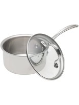 Calphalon Tri-Ply Stainless 1-1 2-Quart Saucepan with Glass Lid - BE2ZDWFDL