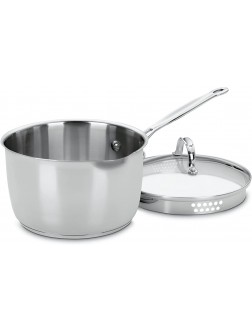 Cuisinart 7193-20P Chef's Classic Stainless 3-Quart Cook and Pour Saucepan with Cover - BIDVMTFC8