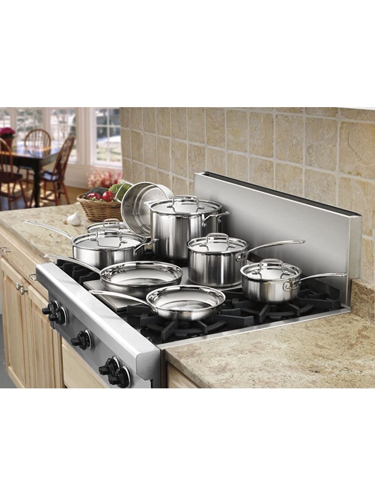 Cuisinart MCP-12N Multiclad Pro Stainless Steel 12-Piece Cookware Set & MCP194-20N MultiClad Pro Stainless Steel 4-Quart Saucepan with Cover - BULWCRDRC