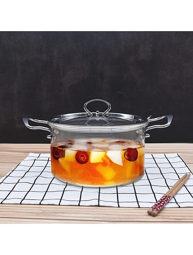 Glass Saucepan with Cover Heat Resistant Glass Pots Glass Cookware for Electric Cooktop Ceramic BAKOUSTAR,Safe for Soup Milk Food 5… - BB0XX000T