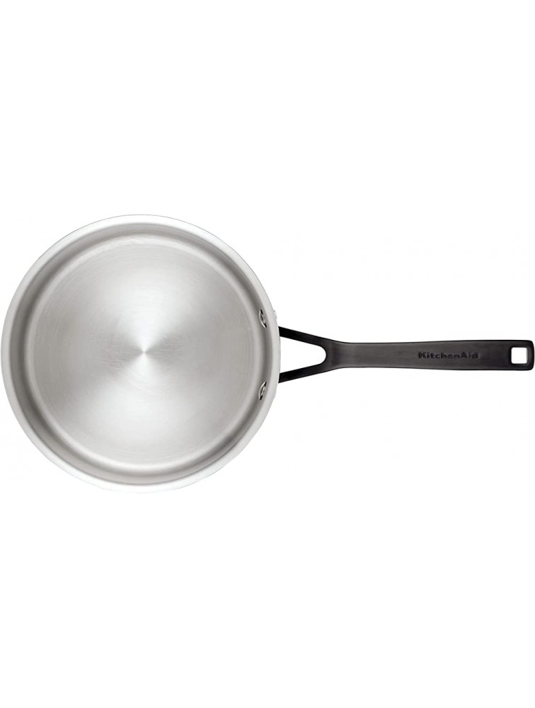 KitchenAid 5-Ply Clad Polished Stainless Steel Saucepan with Lid 3 Quart - B9TSYP400