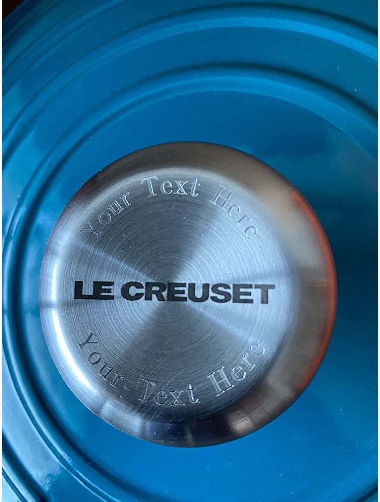 Le Creuset 1 3 4 Qt. Saucepan w Engraved Personalized Stainless Steel Knob White - B1DHC9ZZG