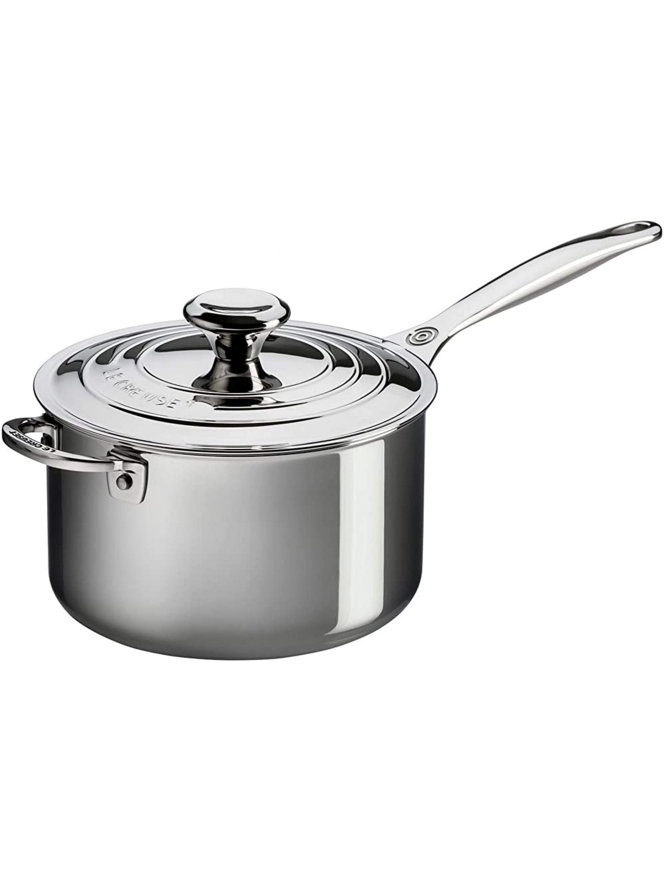 Le Creuset Tri-Ply Stainless Steel Saucepan with Helper Handle 4 qt. - BEDCI9O8N