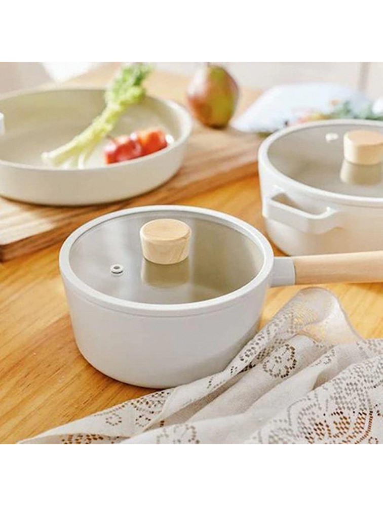 NEOFLAM FIKA Sauce Pan for Stovetops and Induction | Wood Handle and Glass Lid | Made in Korea 7 1.7qt - BO5HN7360
