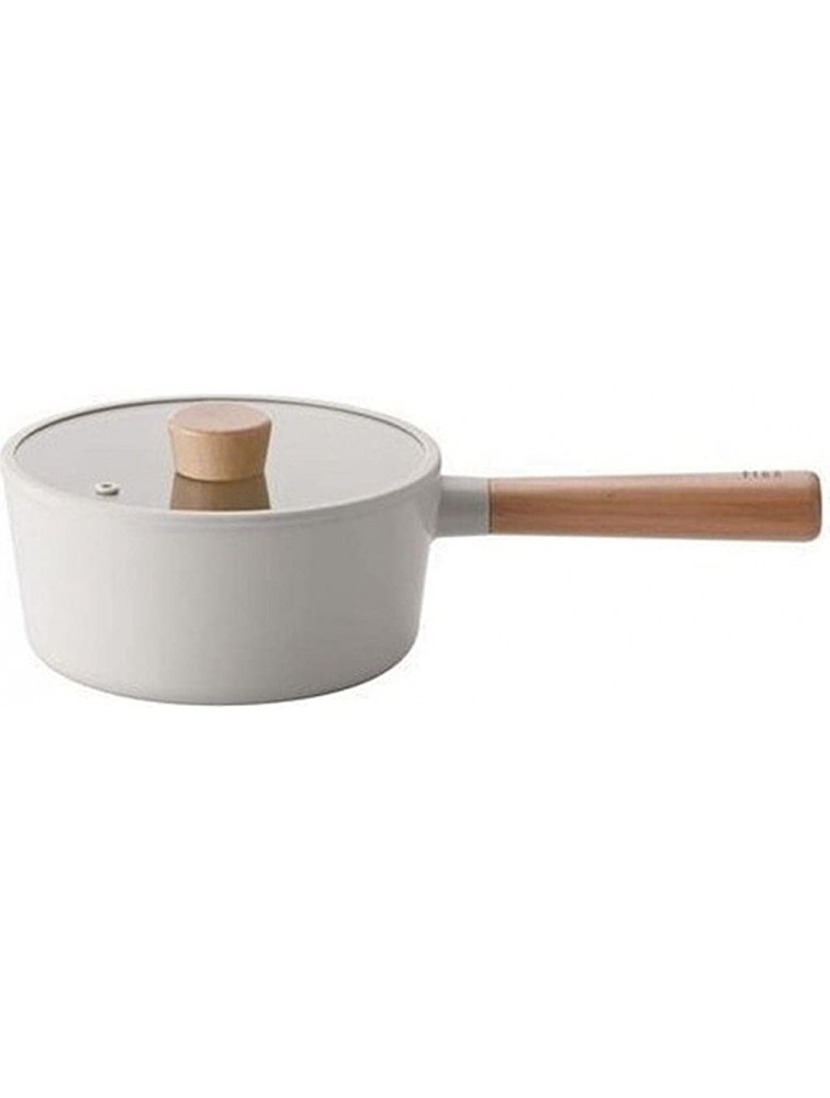 NEOFLAM FIKA Sauce Pan for Stovetops and Induction | Wood Handle and Glass Lid | Made in Korea 7" 1.7qt - BO5HN7360