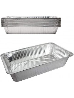 Durable Disposable Aluminum Foil Steam Roaster Baking Pans Deep Heavy Duty Baking Roasting Broiling 21 x 13 x 3.5 inches Thanksgiving Turkey Dinner 15 10 - BFSVY9QVJ