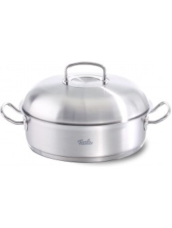 Fissler original-profi collection Stainless Steel Roaster 11-in 5 Quart High Domed Metal-Lid round covered Induction silver - B6IQN0RBN