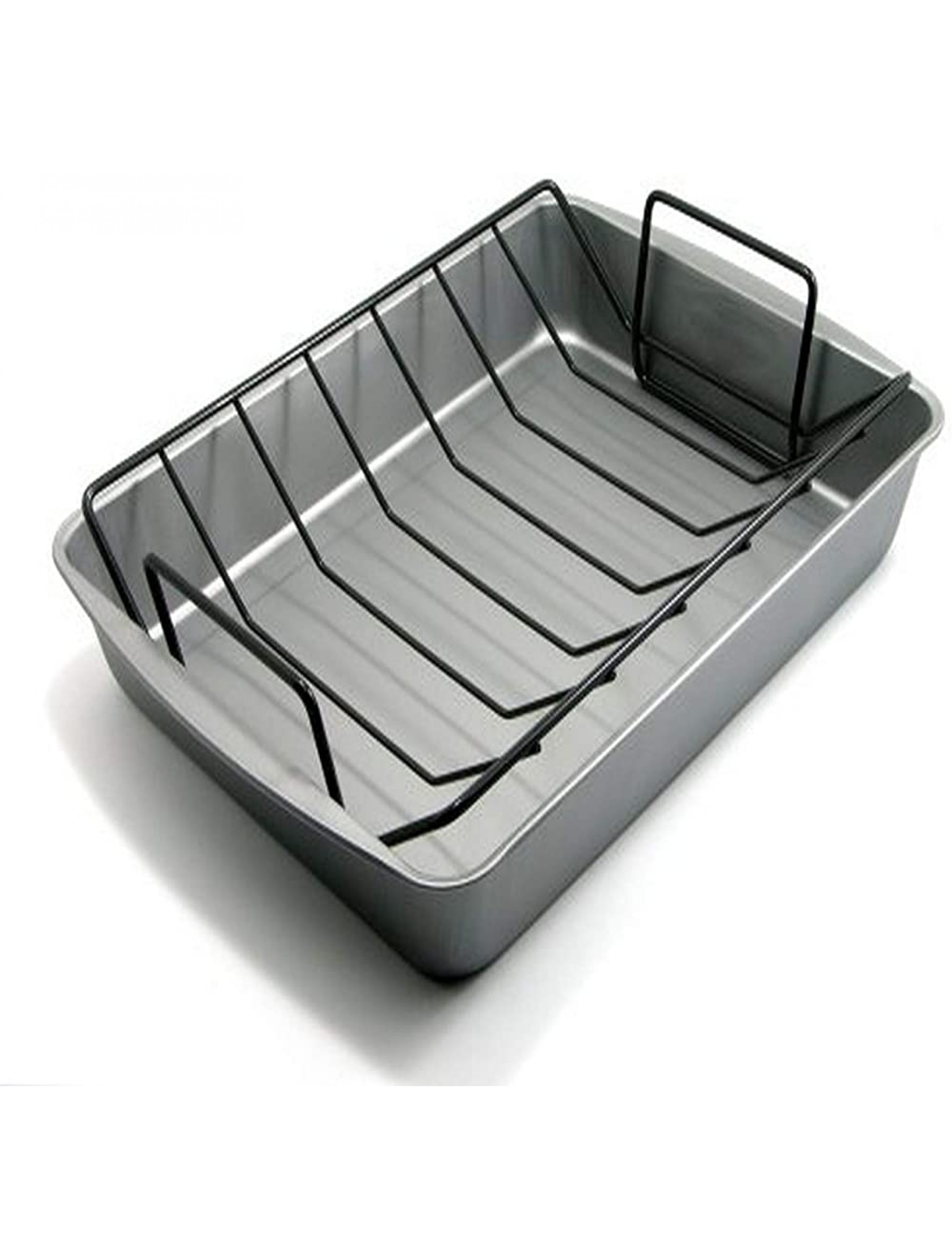 G & S Metal Products Company OvenStuff Nonstick Roasting Pan with Rack Large Gray - BU6TA97HL