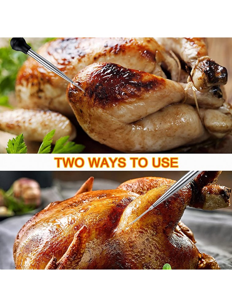 Non-Stick Turkey Roasting Pan with Rack and Deluxe Stainless Steel Baster with Injector and Cleaning Brush Turkey Roaster Set for Rosting Turkey Chicken Meat and Vegetables - B1QM22811