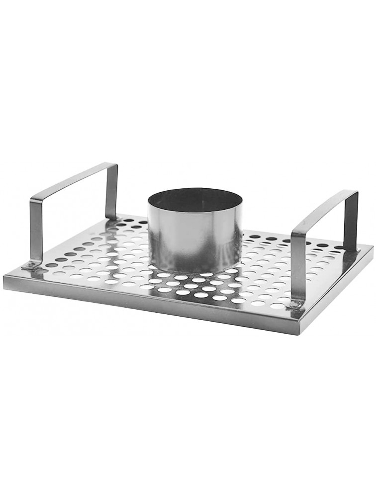 PXRJE Beer Can Chicken Holder,Chicken Roaster Stand Stainless Steel Vertical with Handles for Grill.Silver - BCD2SFVBX